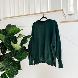 Abercrombie & Fitch Tunic Crewneck Sweatshirt Dark Green XL